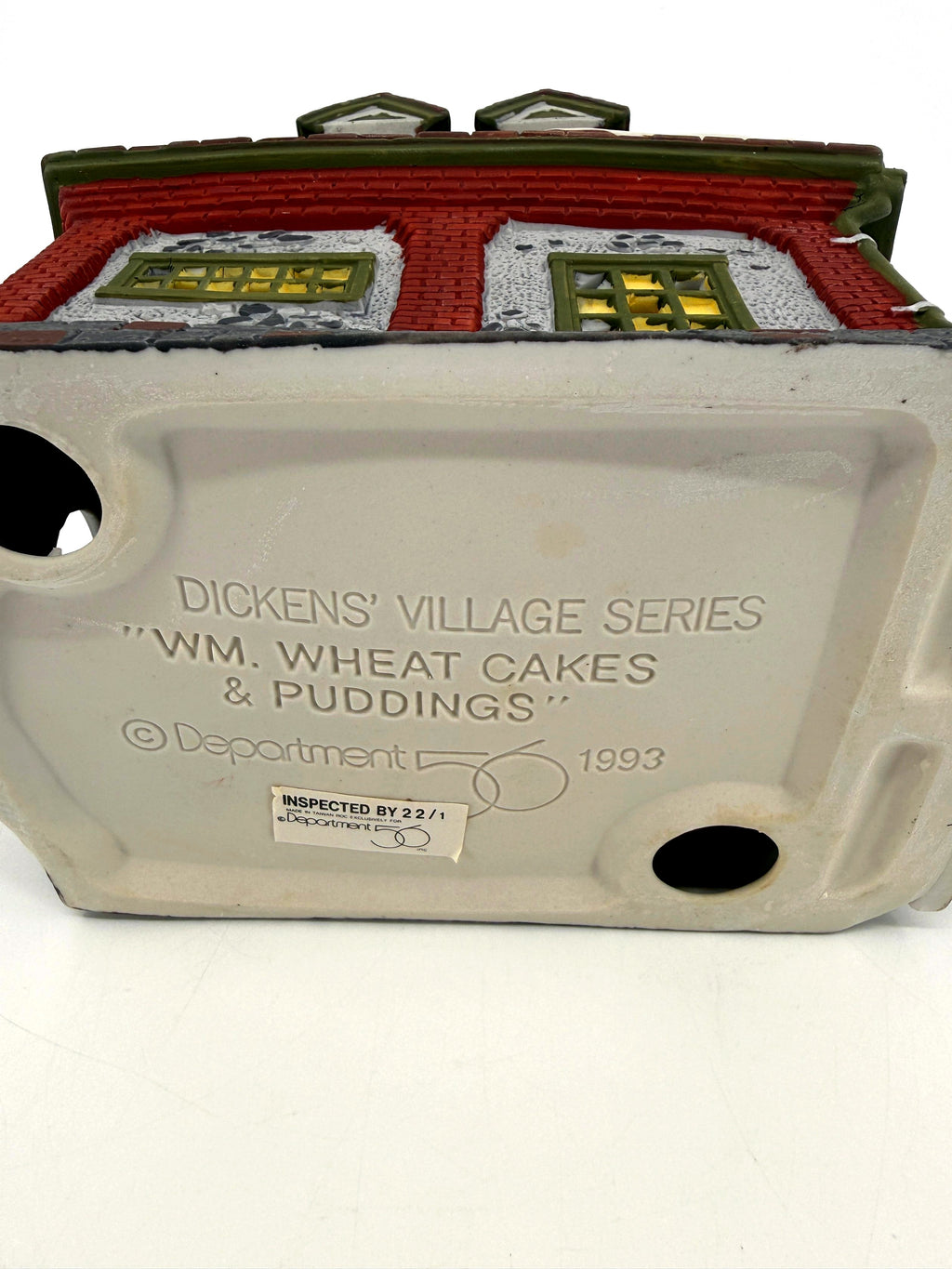 Wm. Wheat Cakes & Puddings #5808-7 — underside stamp: Dickens' Village Series, Department 56 1993, Made in Taiwan