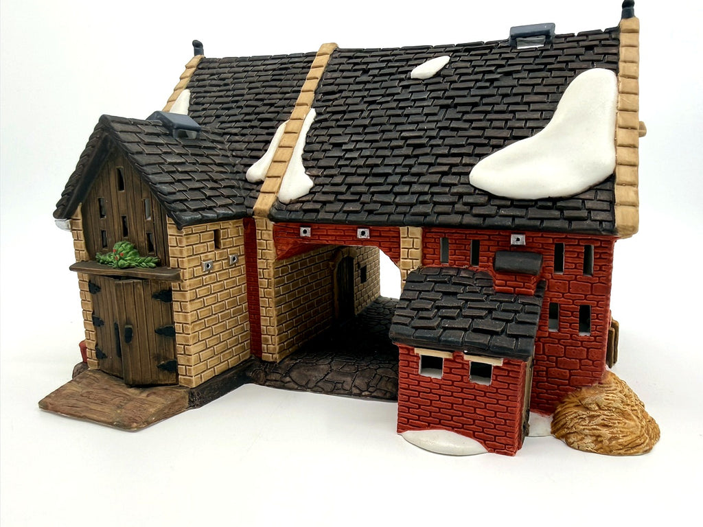 Department 56 Dickens' Village Butter Tub Barn #58338 – front-left angle