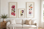 Styled photo - the set of three displayed together on a living room wall (display inspiration)