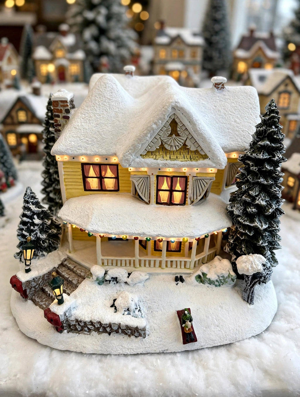 Victorian Homestead in a Christmas village display (display inspiration)