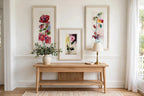 Styled photo - the set of three displayed above an entryway console table (display inspiration)