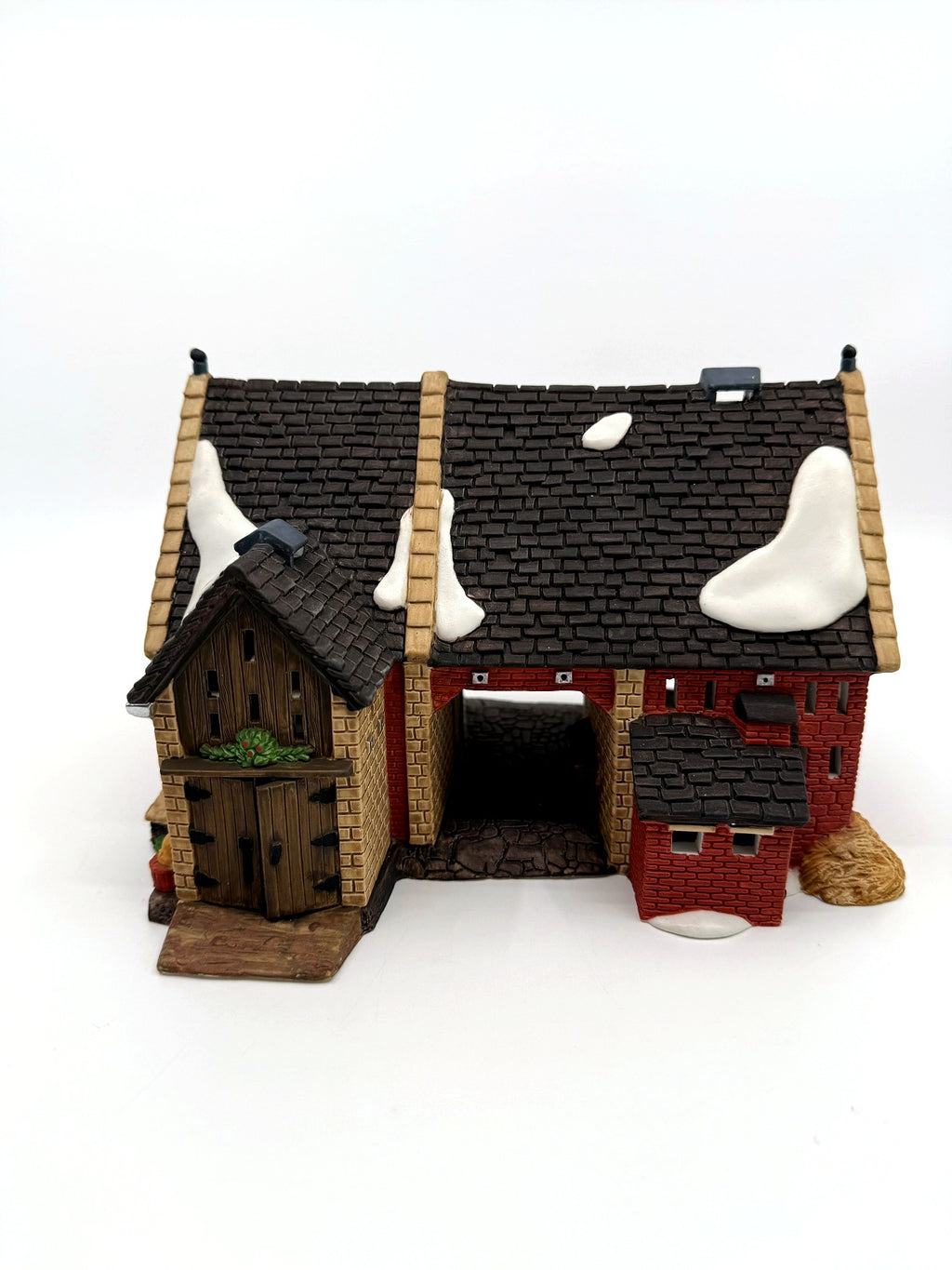 Department 56 Dickens' Village Butter Tub Barn #58338 – straight front view