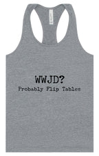 WWJD? Women's Racerback Tank