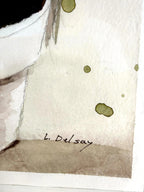 Pink flowering plant - signature L. Delsay, close-up