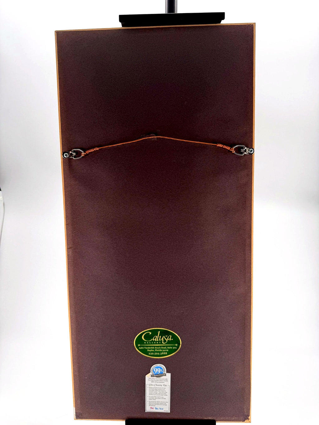 Autumn branch - reverse with Calusa Gallery label; minor backing wear at one corner