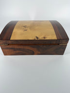 High-Gloss Wood Desktop Cigar Humidor – 11.5" – Distinctive Figured Finish