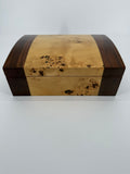High-Gloss Wood Desktop Cigar Humidor – 11.5" – Distinctive Figured Finish