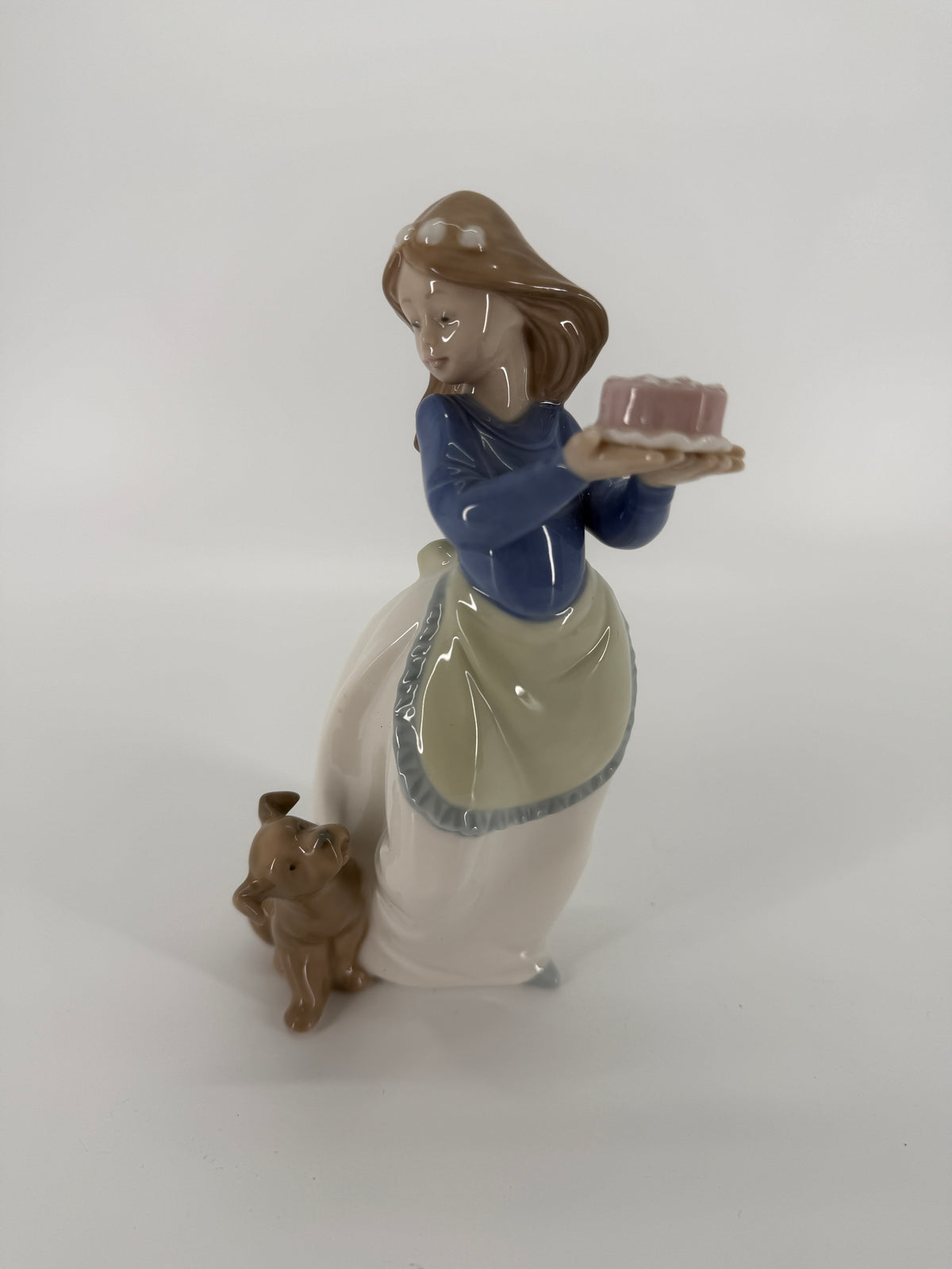 NAO by Lladró “Puppy’s Birthday” #1045 Porcelain Figurine – 7.5"