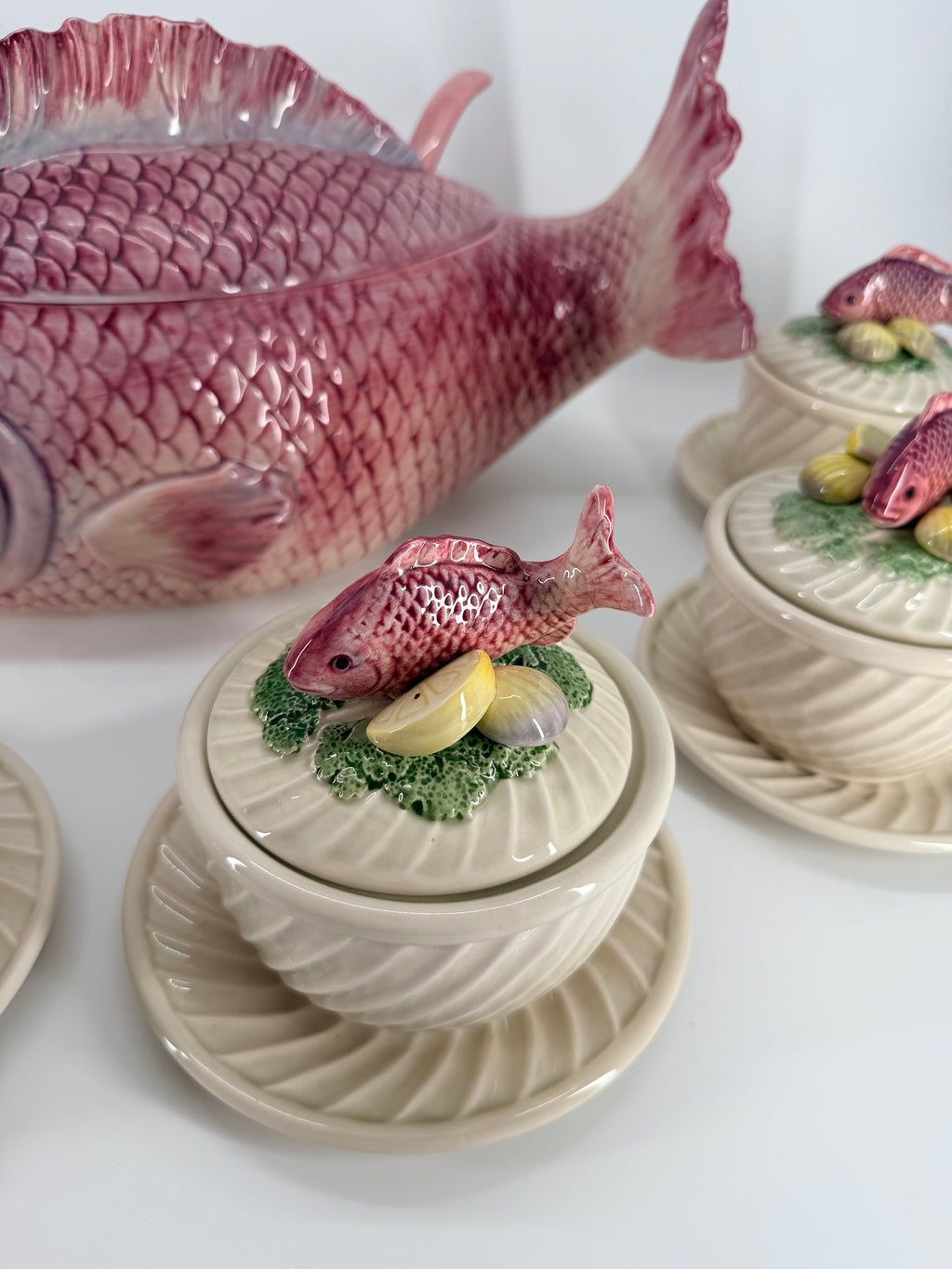 Fitz & Floyd Fishes 21-Piece Soup Tureen Set – Vintage Japan