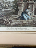 1950s “Maggio” Italian Garden Scene – Framed Art Print