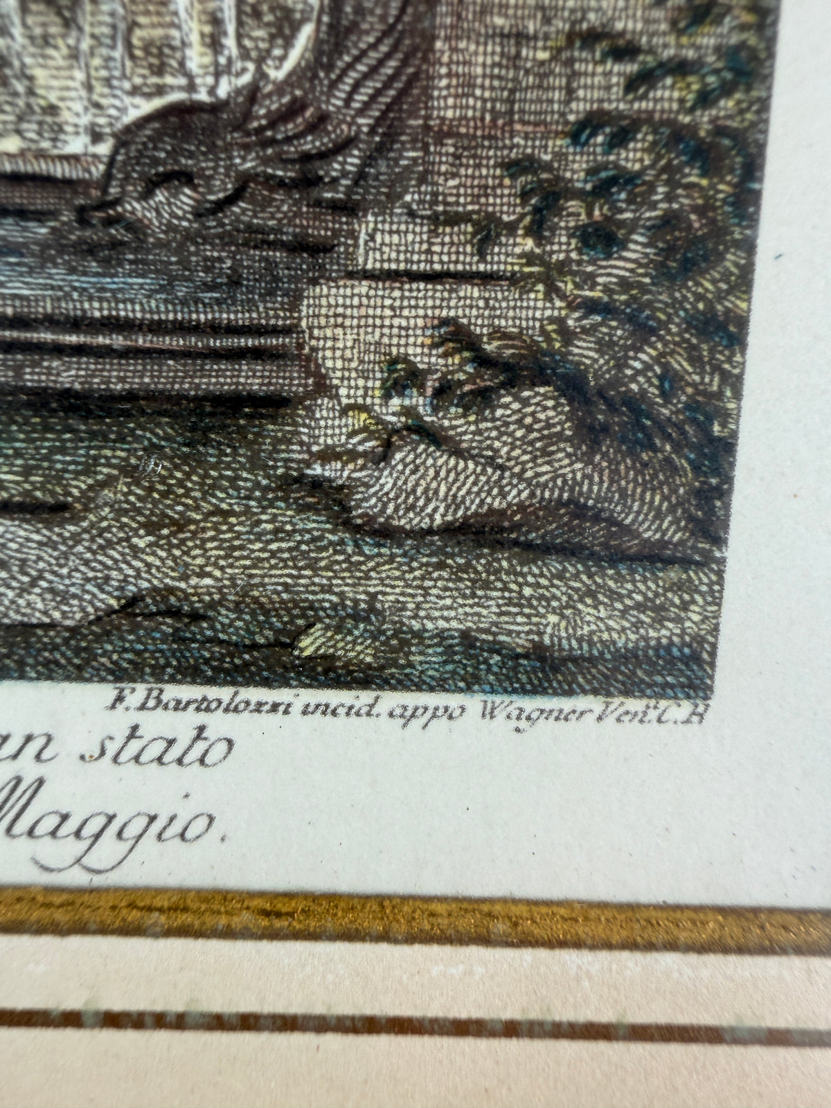 1950s “Maggio” Italian Garden Scene – Framed Art Print