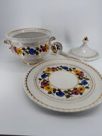 Vintage OAL Olaria de Alcobaca Portugal Hand-Painted Tureen Set #2200
