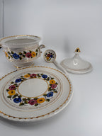 Vintage OAL Olaria de Alcobaca Portugal Hand-Painted Tureen Set #2200