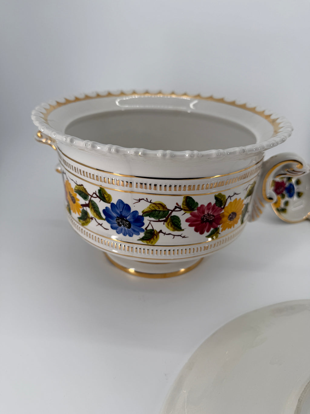 Vintage OAL Olaria de Alcobaca Portugal Hand-Painted Tureen Set #2200