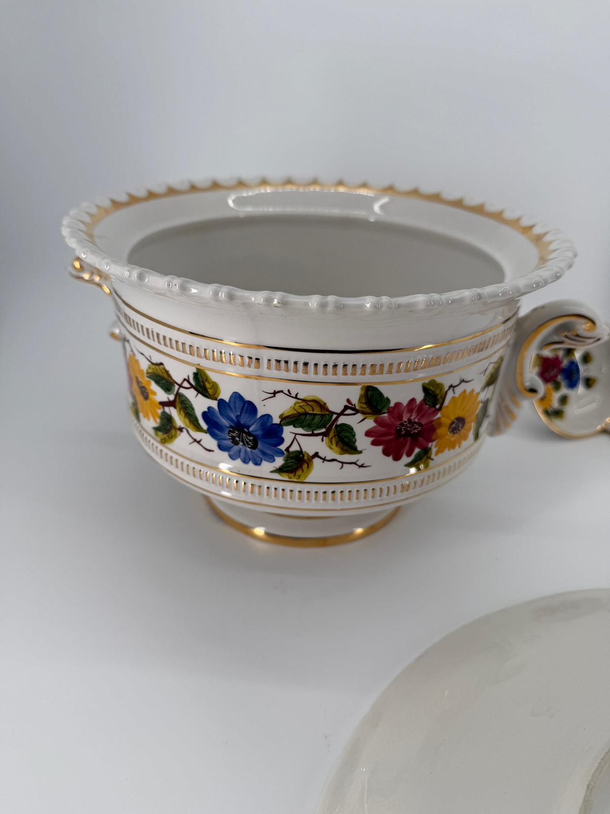 Vintage OAL Olaria de Alcobaca Portugal Hand-Painted Tureen Set #2200