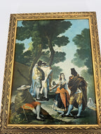 Vintage Francisco de Goya Framed Reproduction – Gold-Tone Braided Frame