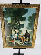 Vintage Francisco de Goya Framed Reproduction – Gold-Tone Braided Frame