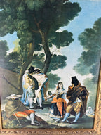 Vintage Francisco de Goya Framed Reproduction – Gold-Tone Braided Frame