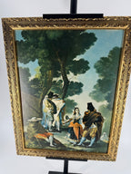 Vintage Francisco de Goya Framed Reproduction – Gold-Tone Braided Frame