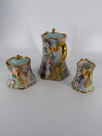 Antique Haviland France Porcelain Chocolate Set Signed Barnett – Hand Painted Roses, c. 1900–1915