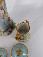 Antique Haviland France Porcelain Chocolate Set Signed Barnett – Hand Painted Roses, c. 1900–1915