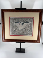 1992 Eavenson “America” Scherenschnitte Framed Cut-Paper Folk Art