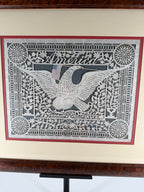 1992 Eavenson “America” Scherenschnitte Framed Cut-Paper Folk Art