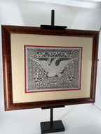 1992 Eavenson “America” Scherenschnitte Framed Cut-Paper Folk Art