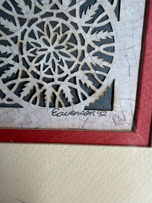 1992 Eavenson “America” Scherenschnitte Framed Cut-Paper Folk Art