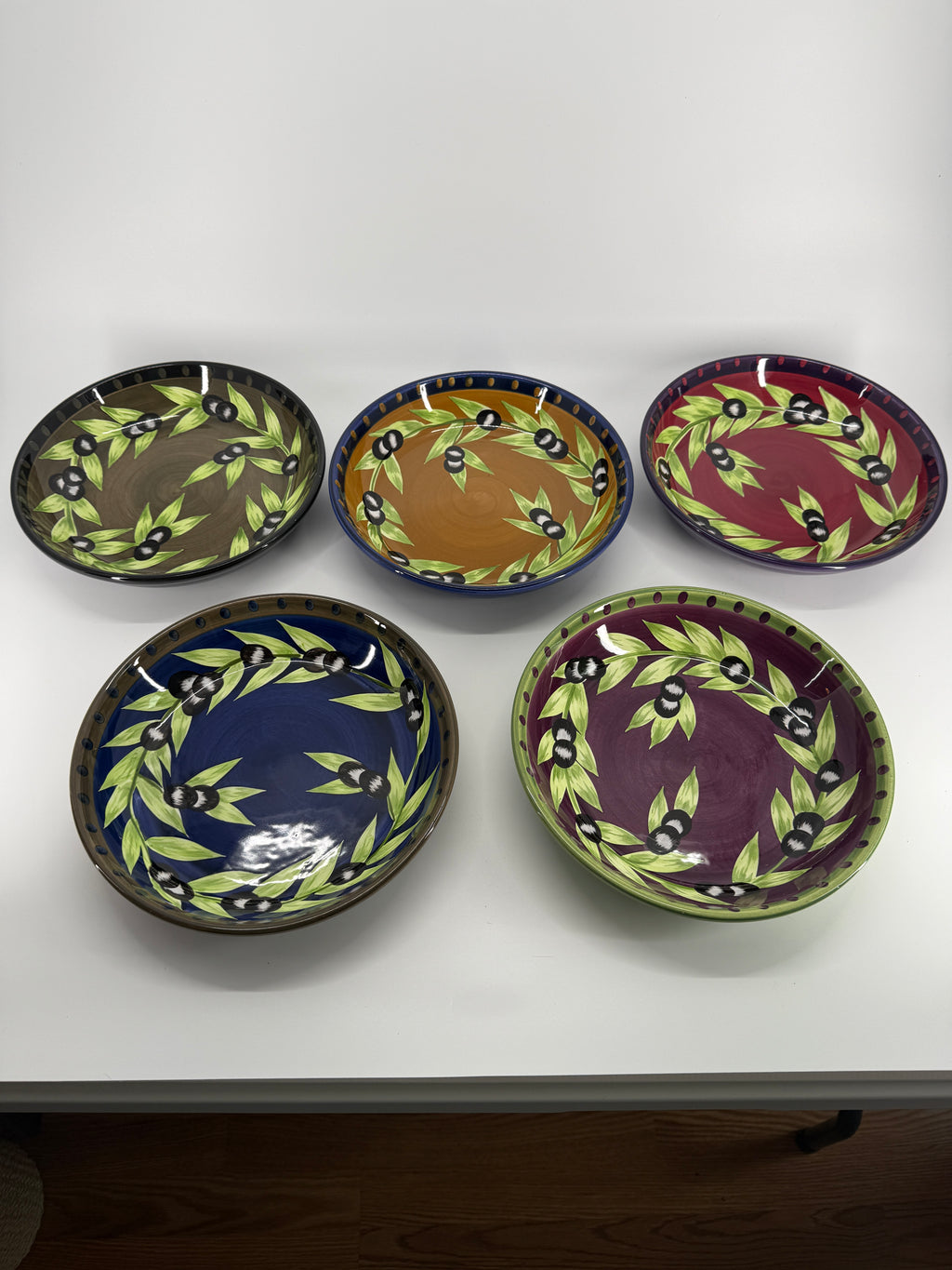 Vintage Gates Ware by Laurie Gates Multicolor 7-Piece Serving Bowl Set – 15" Center Bowl