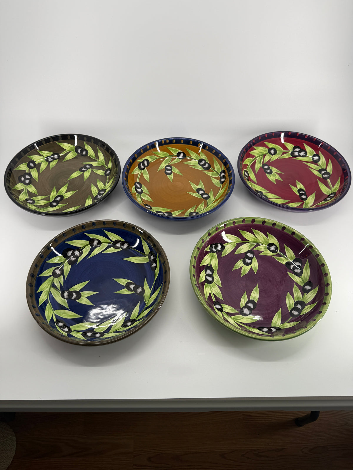 Vintage Gates Ware by Laurie Gates Multicolor 7-Piece Serving Bowl Set – 15" Center Bowl