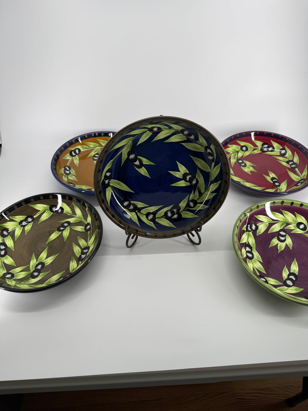 Vintage Gates Ware by Laurie Gates Multicolor 7-Piece Serving Bowl Set – 15" Center Bowl