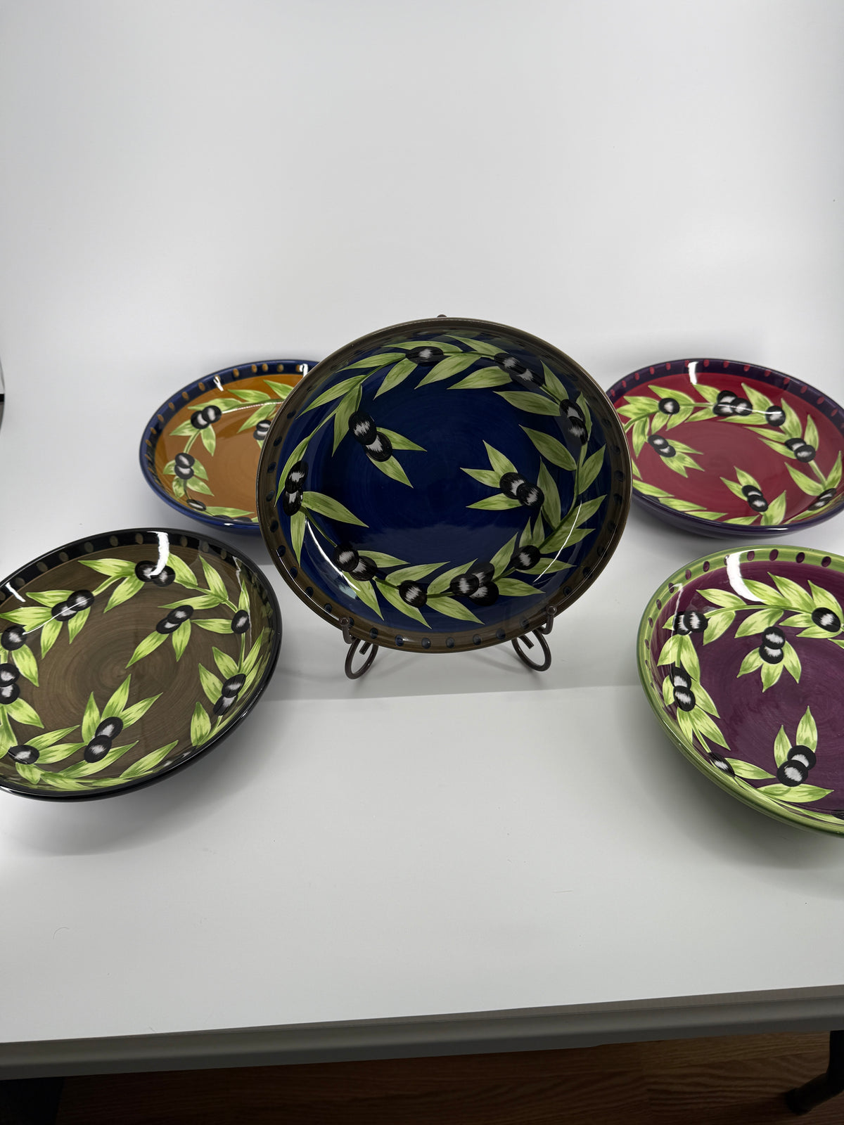 Vintage Gates Ware by Laurie Gates Multicolor 7-Piece Serving Bowl Set – 15" Center Bowl