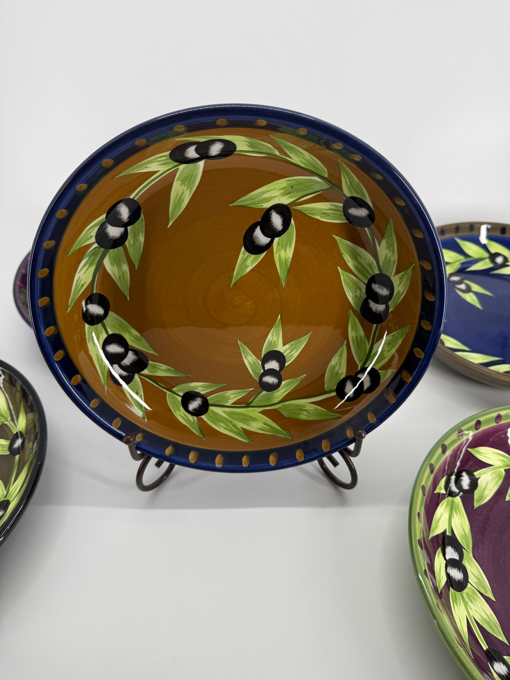 Vintage Gates Ware by Laurie Gates Multicolor 7-Piece Serving Bowl Set – 15" Center Bowl