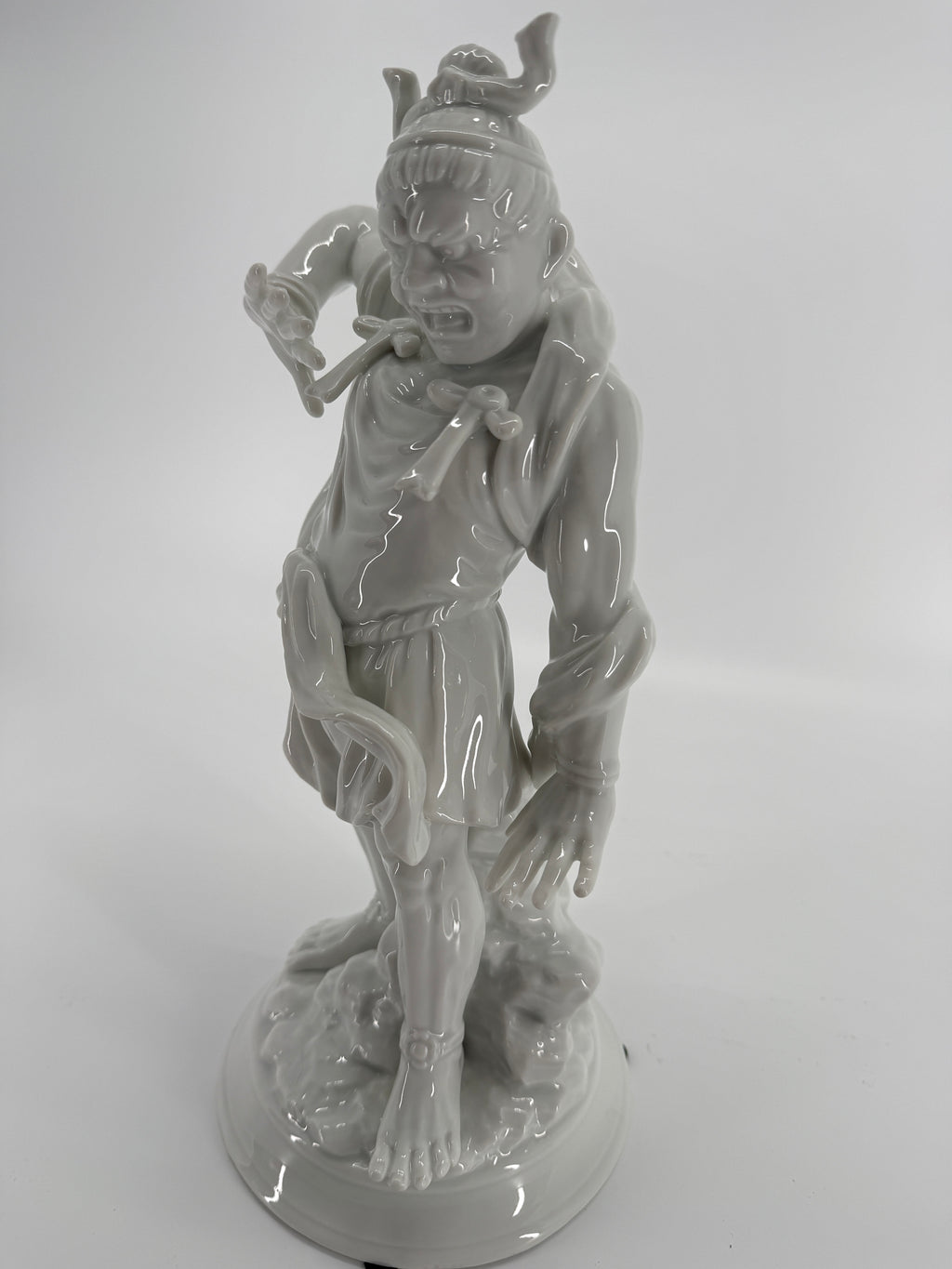 Vintage 1977 Fitz & Floyd Japanese Warrior Guardian Porcelain Figurine