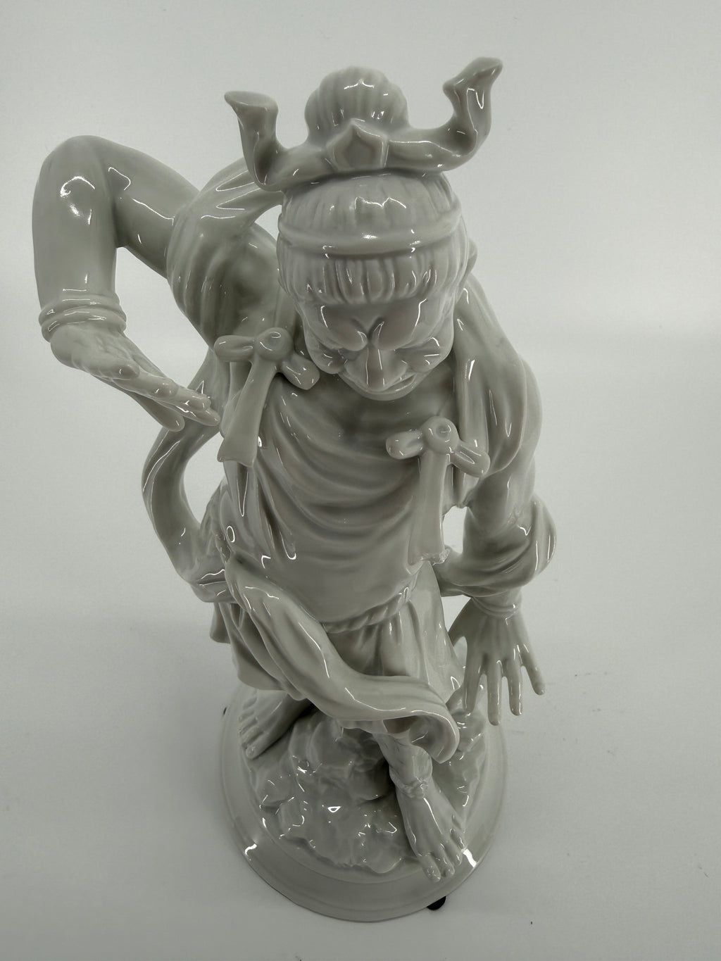 Vintage 1977 Fitz & Floyd Japanese Warrior Guardian Porcelain Figurine