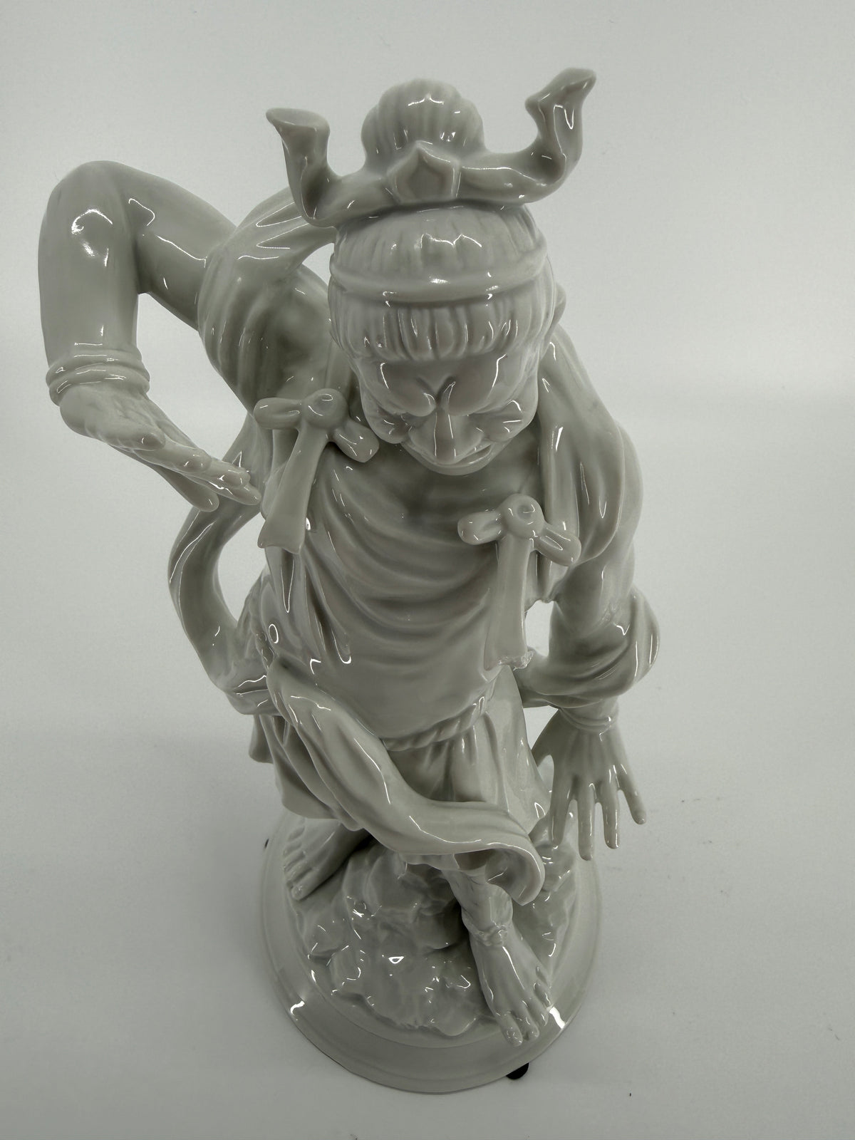 Vintage 1977 Fitz & Floyd Japanese Warrior Guardian Porcelain Figurine