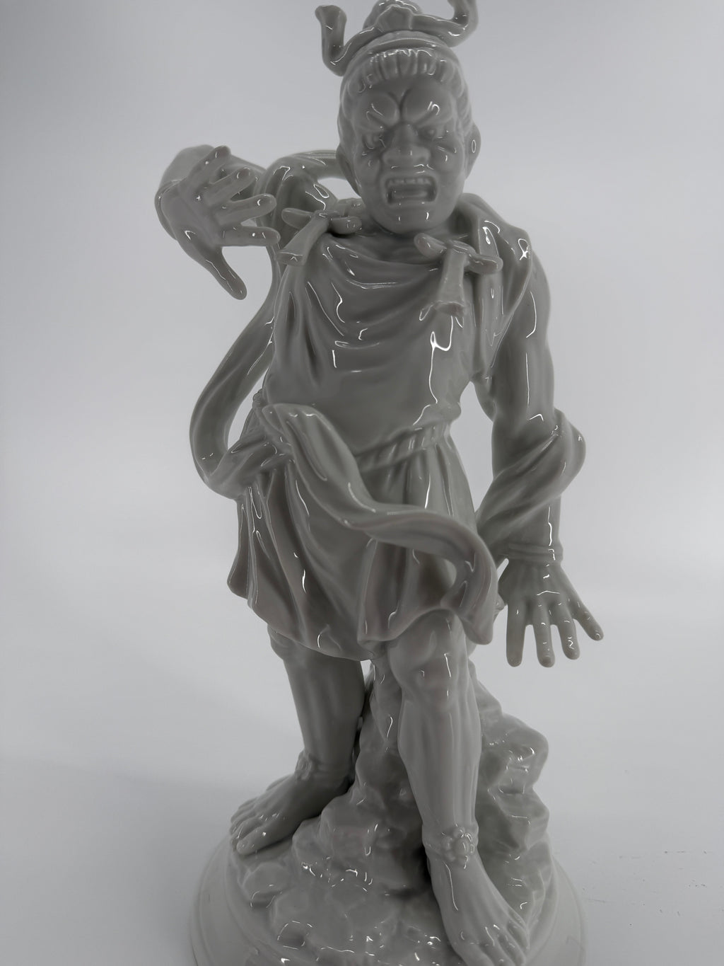 Vintage 1977 Fitz & Floyd Japanese Warrior Guardian Porcelain Figurine