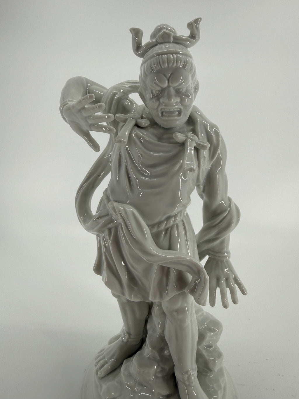 Vintage 1977 Fitz & Floyd Japanese Warrior Guardian Porcelain Figurine