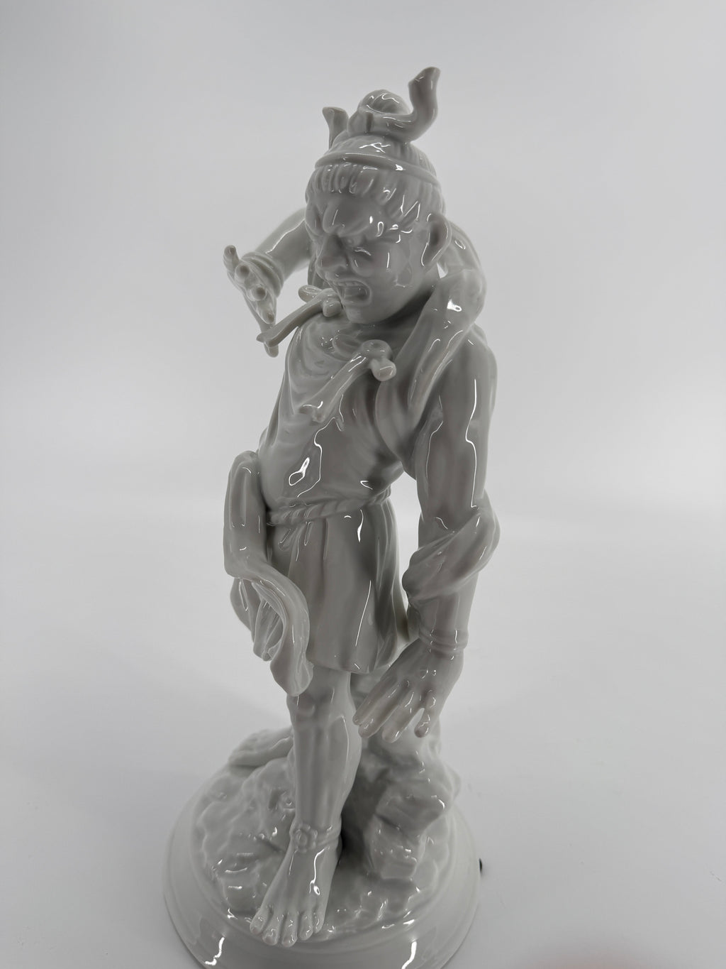 Vintage 1977 Fitz & Floyd Japanese Warrior Guardian Porcelain Figurine