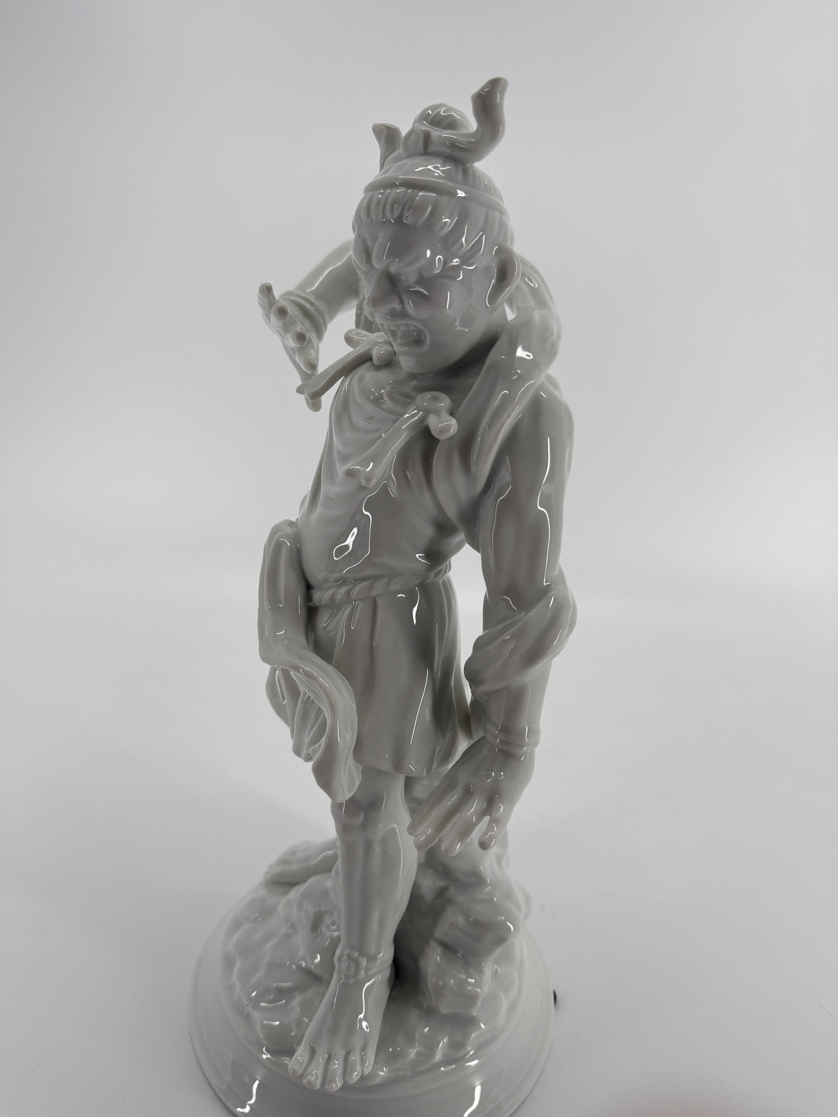 Vintage 1977 Fitz & Floyd Japanese Warrior Guardian Porcelain Figurine
