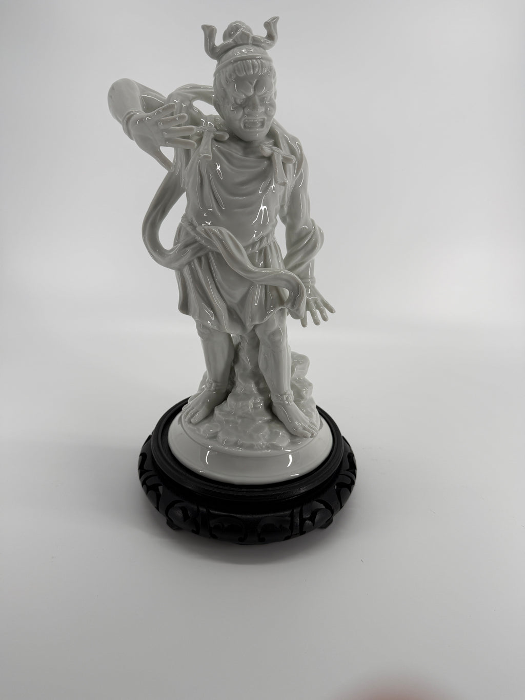 Vintage 1977 Fitz & Floyd Japanese Warrior Guardian Porcelain Figurine