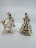 Vintage Florence Ceramics Marie Antoinette & Louis XVI Porcelain Figurine Pair – Late 1940s