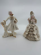 Vintage Florence Ceramics Marie Antoinette & Louis XVI Porcelain Figurine Pair – Late 1940s