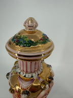 Vintage Italian Capodimonte-Style Figural Urns – Pair