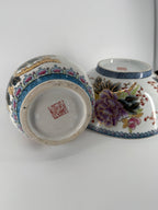 Chinese Porcelain Vase & Bowl Set – Gilt Peony Décor