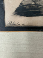 Béla Iványi-Grünwald & István Prihoda “Bathers” Original Etching – Framed