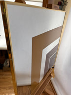 Vintage 1970s Hollywood Regency Gold Metal Square Wall Mirror – 30 in.
