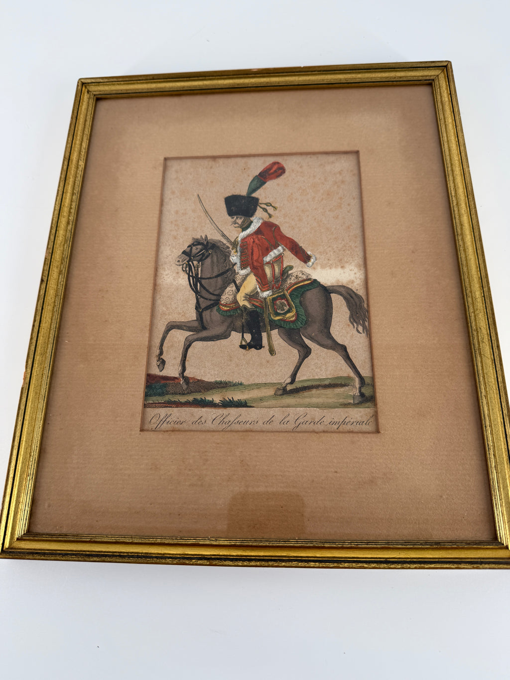 Antique c. 1810–1813 Martinet Napoleonic Chasseur Hand-Colored Engraving