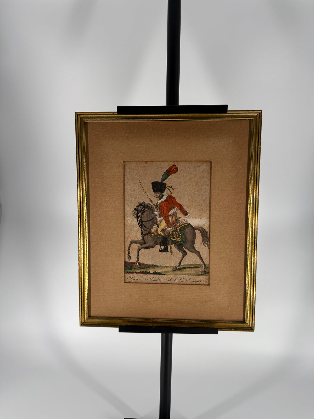 Antique c. 1810–1813 Martinet Napoleonic Chasseur Hand-Colored Engraving